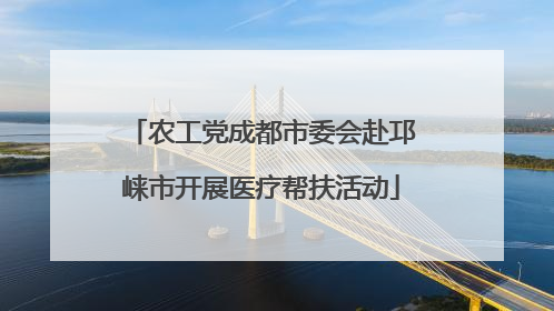 农工党成都市委会赴邛崃市开展医疗帮扶活动