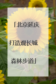 北京延庆打造观长城森林步道