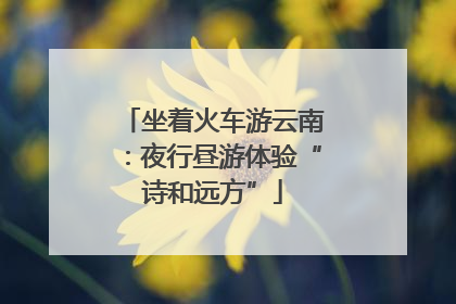 坐着火车游云南：夜行昼游体验“诗和远方”