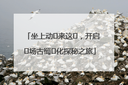 坐上动⻋来这⾥，开启⼀场古蜀⽂化探秘之旅