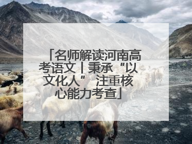 名师解读河南高考语文丨秉承“以文化人” 注重核心能力考查