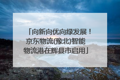 向新向优向绿发展！京东物流(豫北)智能物流港在辉县市启用