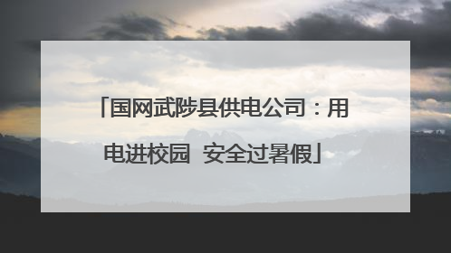 国网武陟县供电公司：用电进校园  安全过暑假