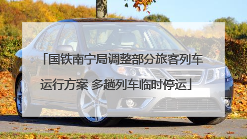 国铁南宁局调整部分旅客列车运行方案 多趟列车临时停运