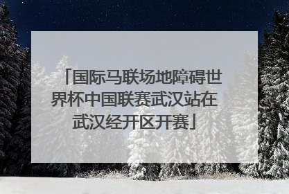 国际马联场地障碍世界杯中国联赛武汉站在武汉经开区开赛