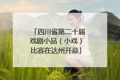 四川省第二十届戏剧小品（小戏）比赛在达州开幕