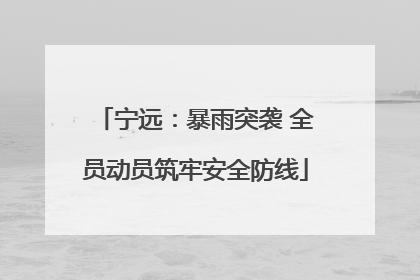 宁远：暴雨突袭 全员动员筑牢安全防线