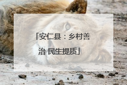 安仁县：乡村善治 民生提质