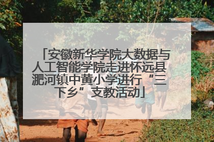 安徽新华学院大数据与人工智能学院走进怀远县淝河镇中黄小学进行“三下乡”支教活动