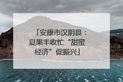 安康市汉阴县：夏果丰收忙“甜蜜经济”促振兴