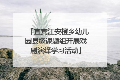 宜宾江安橙乡幼儿园县级课题组开展戏剧演绎学习活动