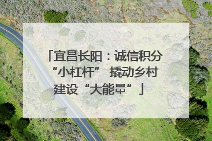 宜昌长阳：诚信积分“小杠杆” 撬动乡村建设“大能量”
