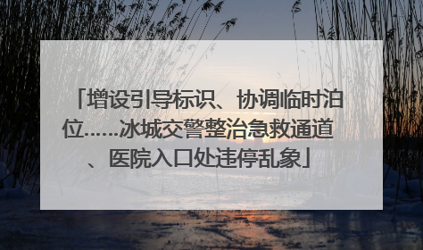 增设引导标识、协调临时泊位……冰城交警整治急救通道、医院入口处违停乱象