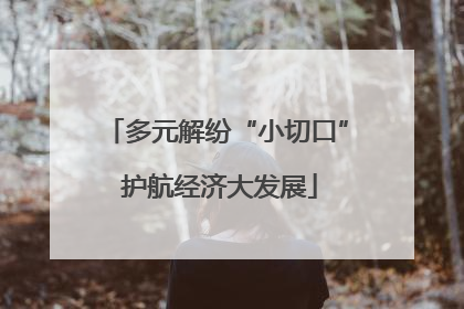 多元解纷“小切口” 护航经济大发展