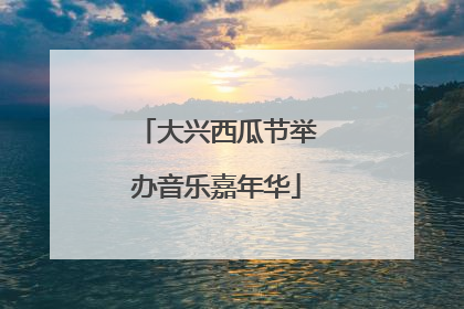 大兴西瓜节举办音乐嘉年华