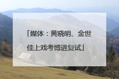 媒体：黄晓明、金世佳上戏考博进复试