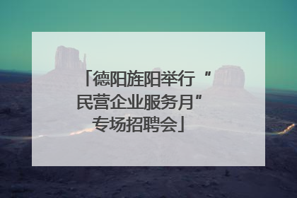 德阳旌阳举行“民营企业服务月”专场招聘会