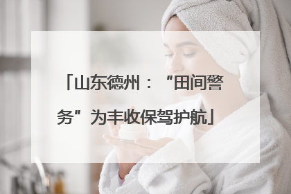 山东德州：“田间警务”为丰收保驾护航