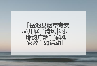 岳池县烟草专卖局开展“清风长乐 廉韵广烟”家风家教主题活动