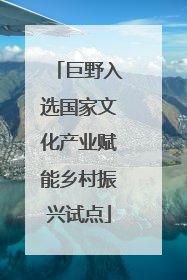 巨野入选国家文化产业赋能乡村振兴试点