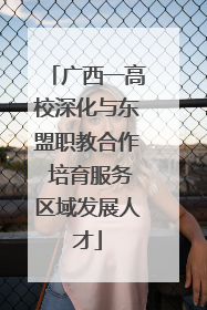 广西一高校深化与东盟职教合作 培育服务区域发展人才