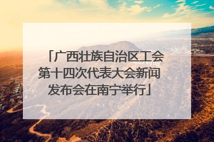 广西壮族自治区工会第十四次代表大会新闻发布会在南宁举行