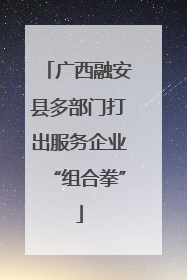 广西融安县多部门打出服务企业“组合拳”