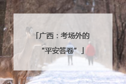 广西：考场外的“平安答卷”