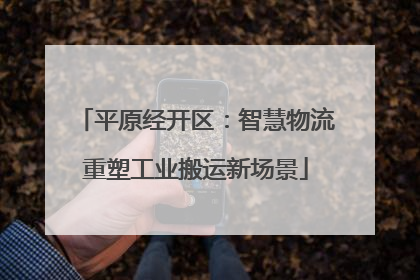 平原经开区：智慧物流重塑工业搬运新场景