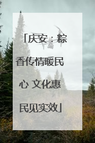庆安：粽香传情暖民心 文化惠民见实效