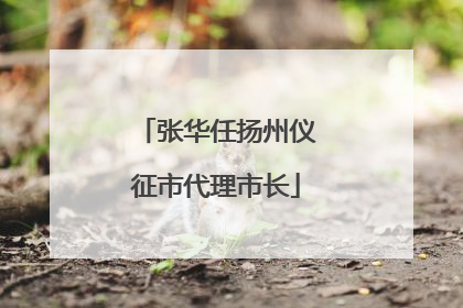 张华任扬州仪征市代理市长