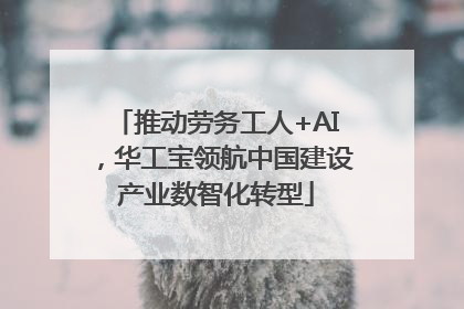 推动劳务工人+AI，华工宝领航中国建设产业数智化转型