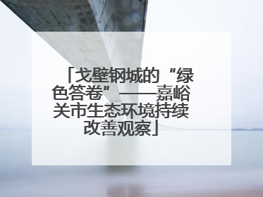 戈壁钢城的“绿色答卷”——嘉峪关市生态环境持续改善观察