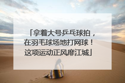拿着大号乒乓球拍，在羽毛球场地打网球！这项运动正风靡江城