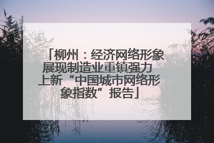 柳州：经济网络形象展现制造业重镇强力 上新“中国城市网络形象指数”报告