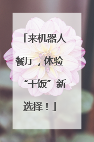 来机器人餐厅，体验“干饭”新选择！