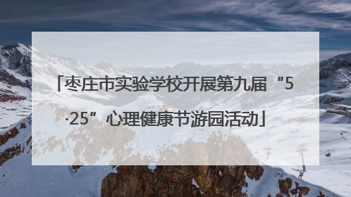 枣庄市实验学校开展第九届“5·25”心理健康节游园活动