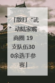 散打“武”动陆家嘴商圈 19支队伍300余选手参赛