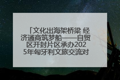文化出海架桥梁 经济通商筑梦船——自贸区开封片区承办2025年匈牙利文旅交流对接活动专场