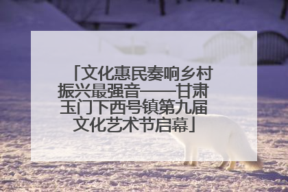 文化惠民奏响乡村振兴最强音——甘肃玉门下西号镇第九届文化艺术节启幕