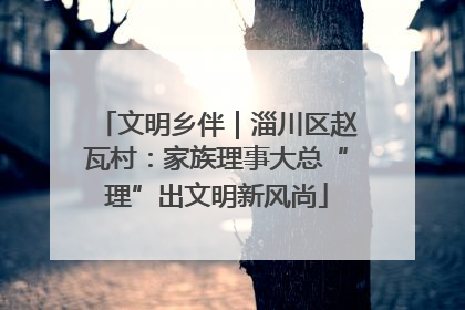 文明乡伴｜淄川区赵瓦村：家族理事大总“理”出文明新风尚