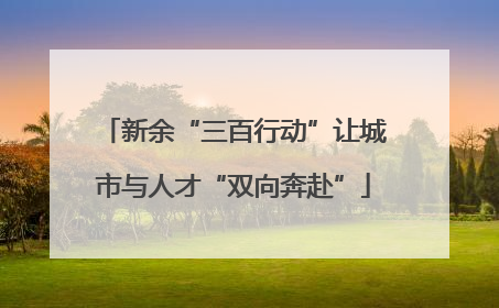 新余“三百行动”让城市与人才“双向奔赴”