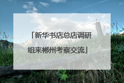 新华书店总店调研组来郴州考察交流