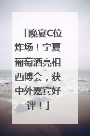 晚宴C位炸场！宁夏葡萄酒亮相西博会，获中外嘉宾好评！