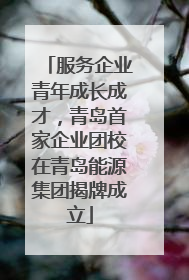 服务企业青年成长成才，青岛首家企业团校在青岛能源集团揭牌成立