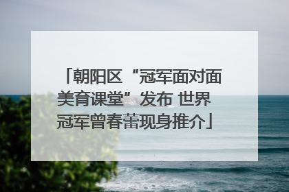 朝阳区“冠军面对面美育课堂”发布 世界冠军曾春蕾现身推介