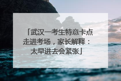武汉一考生特意卡点走进考场，家长解释：太早进去会紧张