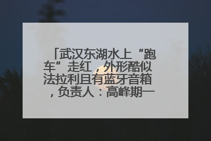 武汉东湖水上“跑车”走红，外形酷似法拉利且有蓝牙音箱，负责人：高峰期一两百人排队
