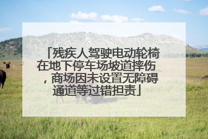 残疾人驾驶电动轮椅在地下停车场坡道摔伤，商场因未设置无障碍通道等过错担责