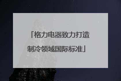 格力电器致力打造制冷领域国际标准